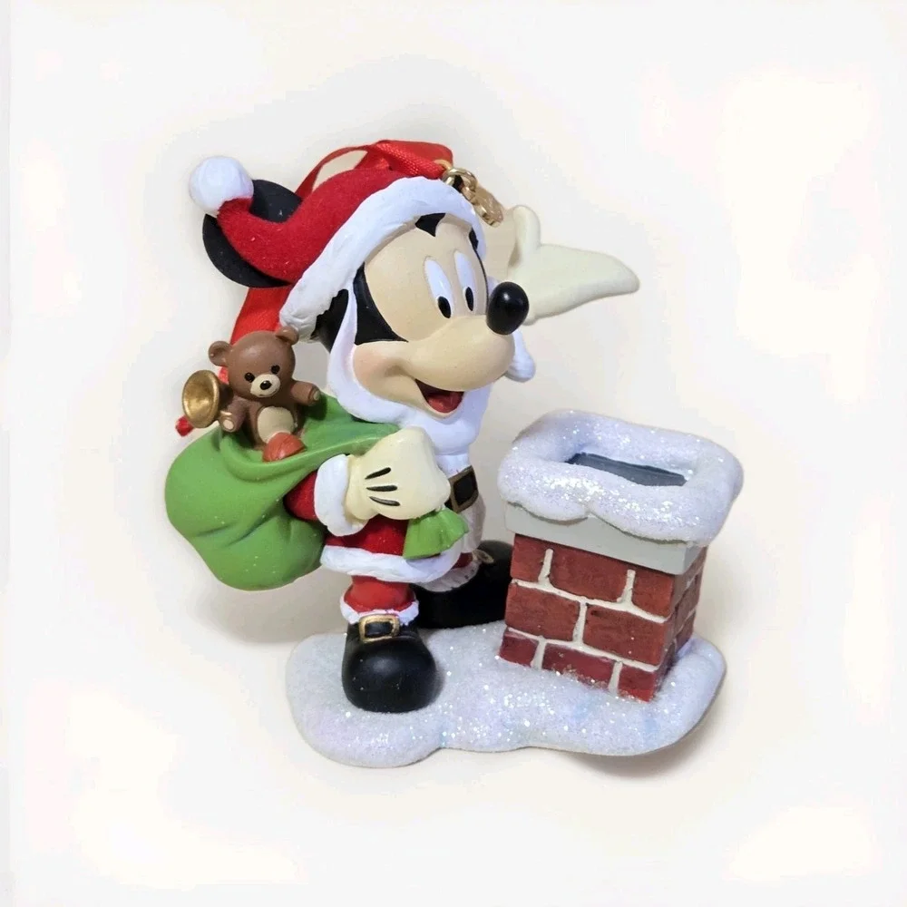 Disney 2013 Sketchbook Santa Claus Mickey Mouse Chimmey Christmas Ornament W Box